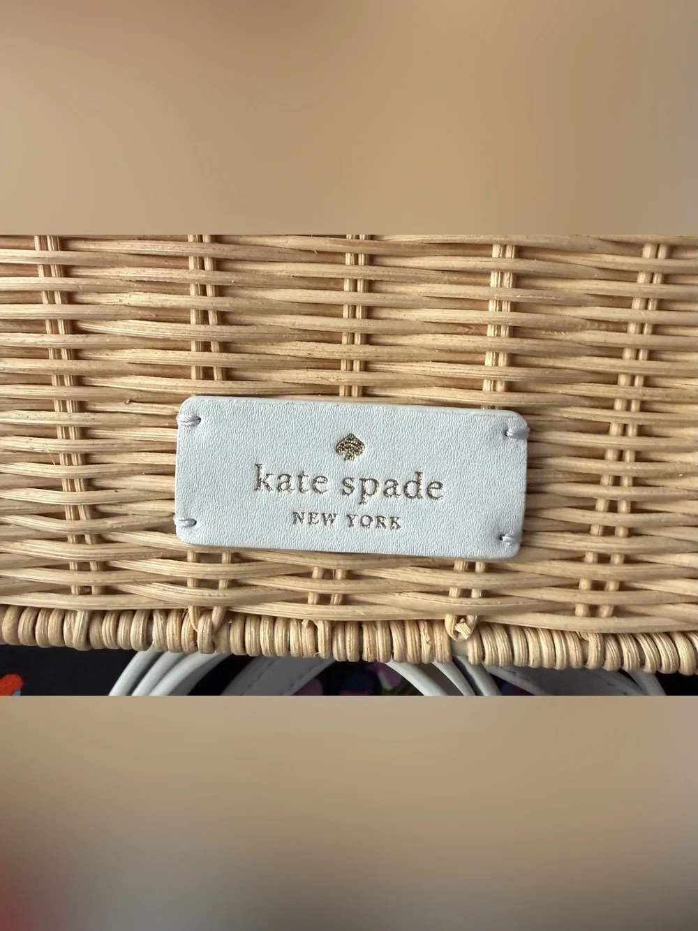 Kate Spade Picnic In The Park Wicker Basket Bag